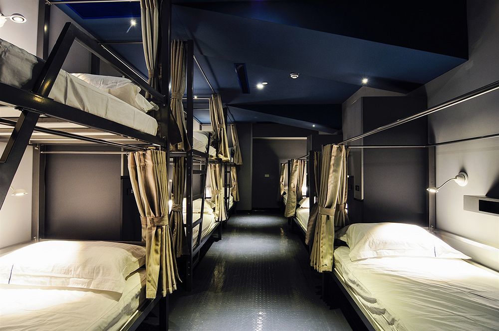 Space Inn, Taipei: sleeping modules on an upper floor of a shophouse.